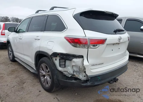 2015 Toyota Highlander Xle V6 from USA, damaged, VIN 5TDKKRFH4FS076220